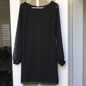 Ann Taylor black dot party dress